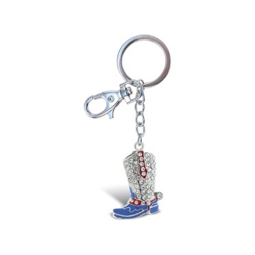 Luxury Gold Gift Box Keychain With Sparkling Rhinestones, Elegant Accessory Stock Illustration