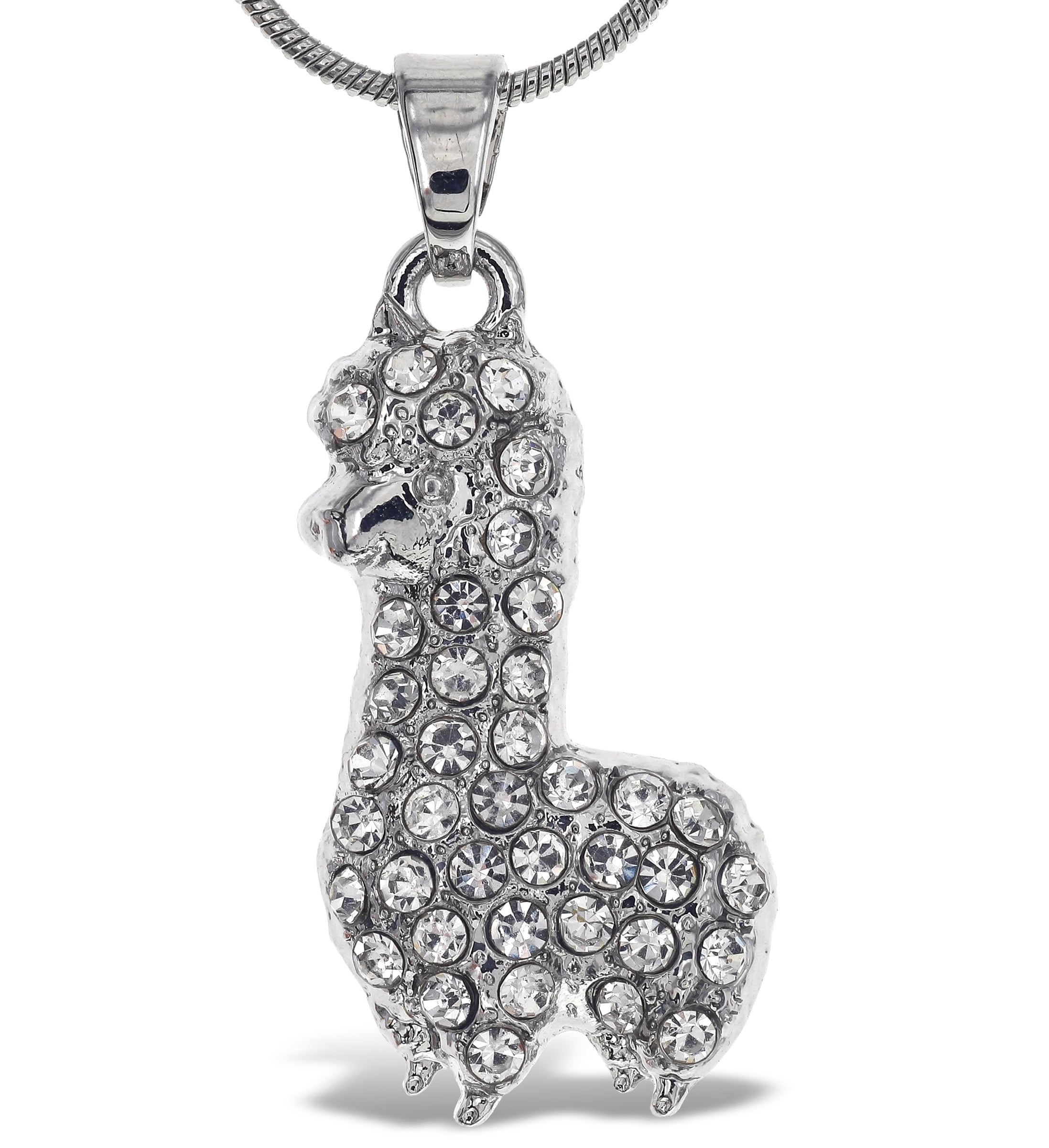 Llama Charm Sterling Silver Antiqued Finish 3D Llama Charm Sterling Silver Antiqued Finish 3D