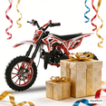 thumbnail image 1 of AquaAurix 49CC Kids Dirt Bike, 2-Stroke Gas Powered Mini Motorcycle for Ages 6-12, with Dual Disc Brakes, 10” Off-Road Tires, Shock Absorption Springs, Hand-Pull Start & Soft Seat Cushion (Red), 1 of 6