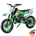 thumbnail image 1 of AquaAurix 49cc 2-Stroke Pro-Level Kids Dirt Bike | Gas Power Motocross, Off Road Mini Motorcycle, Pocket Motorbike with Front Rear Disc Brakes (Green), 1 of 5