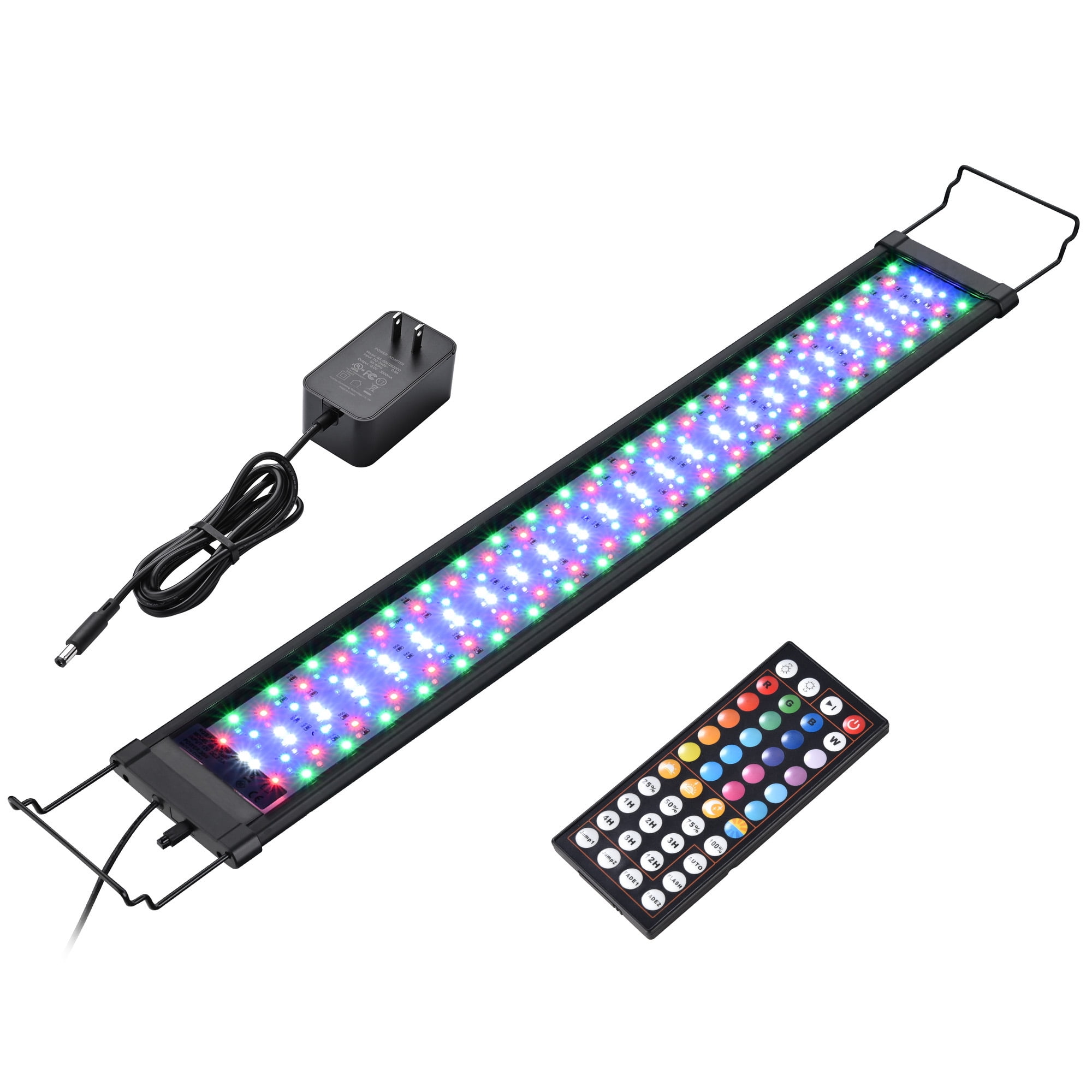AquaBasik Aquarium LED Light with Timer Dimmable Lamp Fish Tank Coral