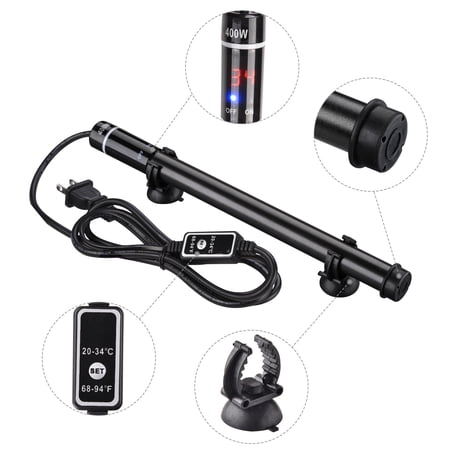 AquaBasik Titanium Aquarium Heater Fish Tank 400W Submersible Thermostat Intelligent LED