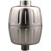 Aquabliss Daily Essential+ SF500 Heavy Duty Shower Filter   44% More Filter Media, Reduces Chlorine & Sediment   Well Water Compatible   Brushed Nickel