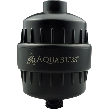 AquaBliss Revitalizing Shower Filter – Chlorine and Impurity Filtration with Vitamin C and Mineral Infusion – Matte Black (SF100-BK)