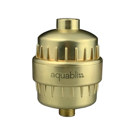 Aquabliss SF100 High Output Revitalizing Shower Filter – Vitamin C Filtration Reduces Chlorine for Healthier Skin, Hair & Nails –- Matte Gold (SF100-GD)