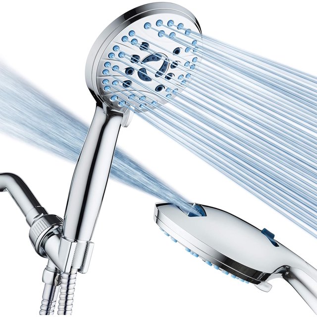 AquaCare High Pressure 8mode Handheld Shower Head Anticlog Nozzles