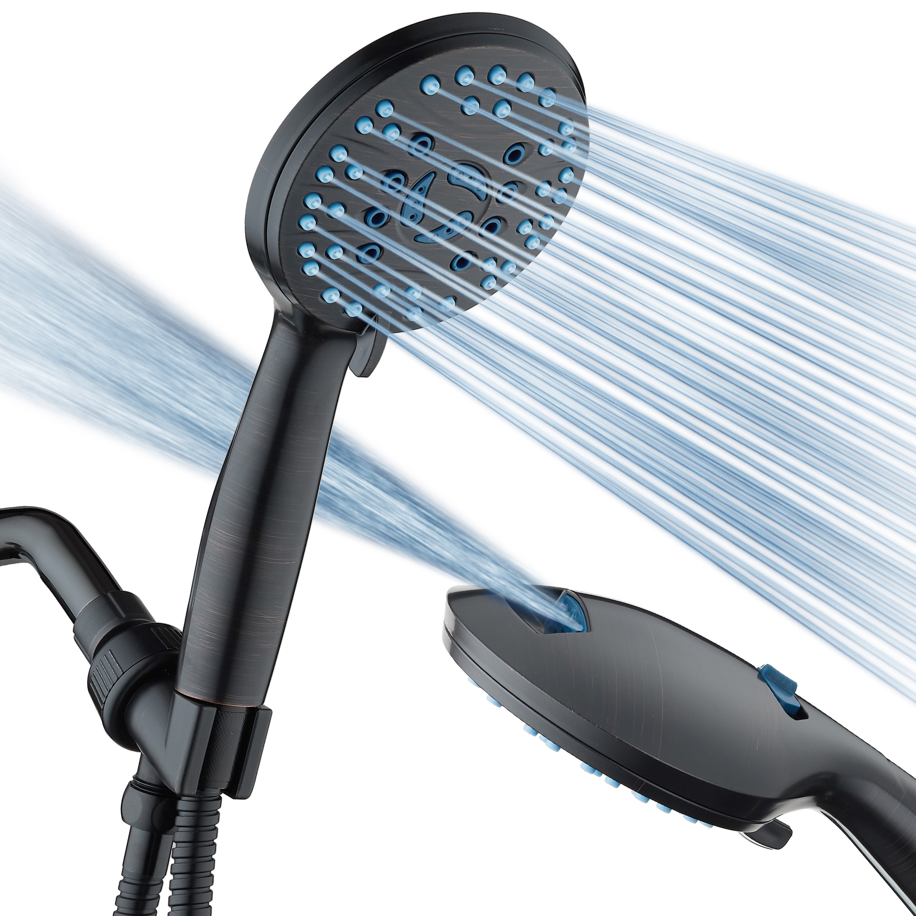 AquaCare High Pressure 8mode Shower Head with Power Wash, 6 ft. Stainless Steel Hose