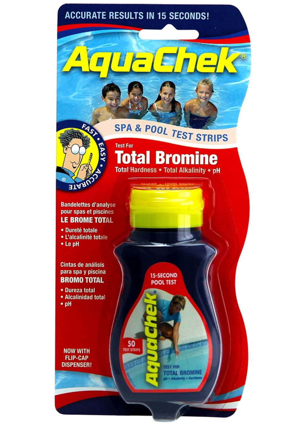AquaChek 4-Way Bromine Test Strip, 50 Strips/Bottle, 521252A - EZ Pool & Spa Sup AquaChek 4-Way Bromine Test Strip, 50 Strips/Bottle, 521252A - EZ Pool & Spa Sup