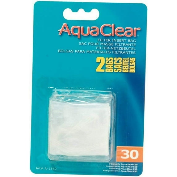 AquaClear Filter Insert Nylon Media Bag [Aquarium, Filter & Bio Bags] 30 gallon - 2 count