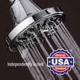 thumbnail image 1 of AquaDance 4 Inch Chrome Shower Head 6 Settings Adjustable Model 3305, 1 of 5