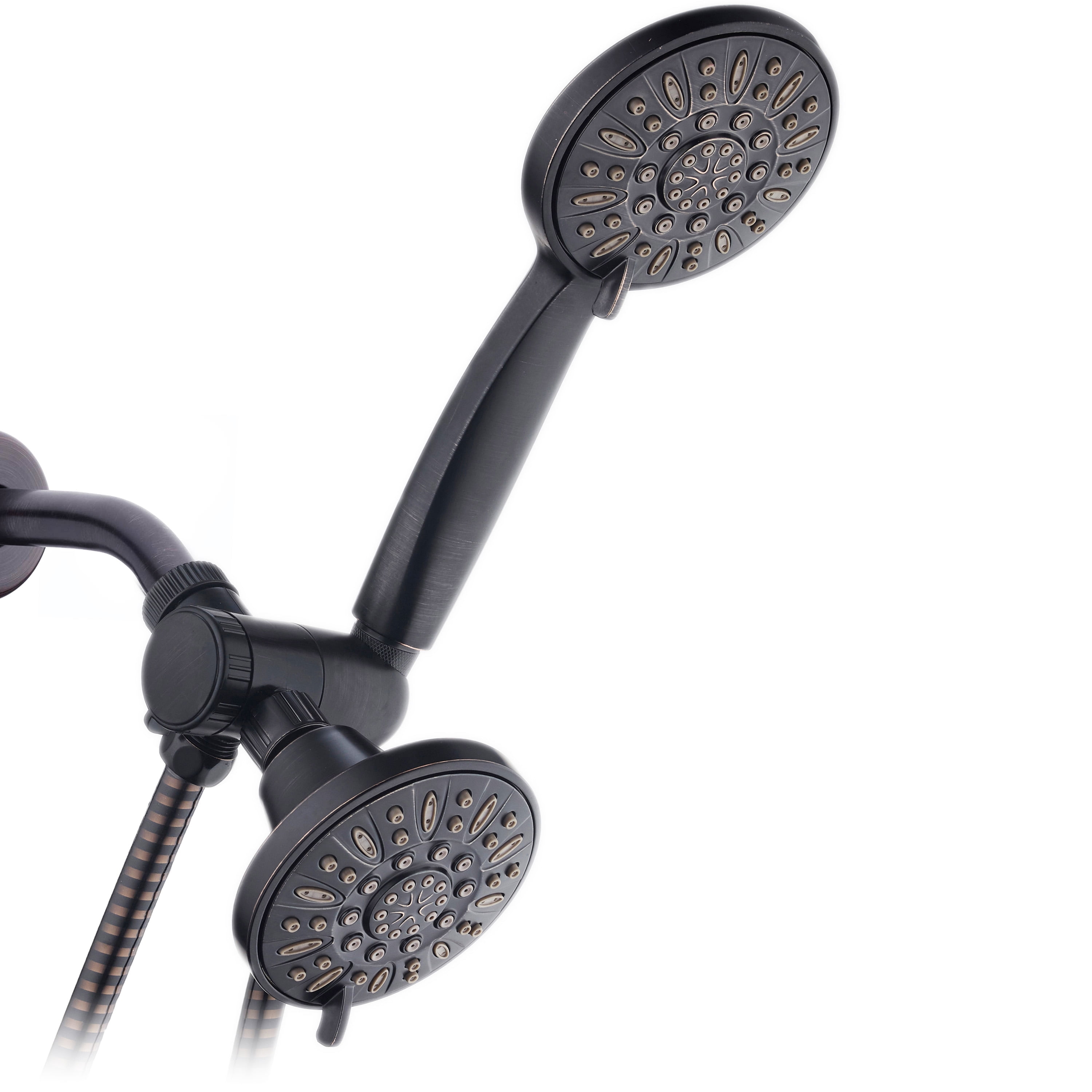 Oil Rubbed Bronze Dual Shower Head with Handheld and Pulse Mist