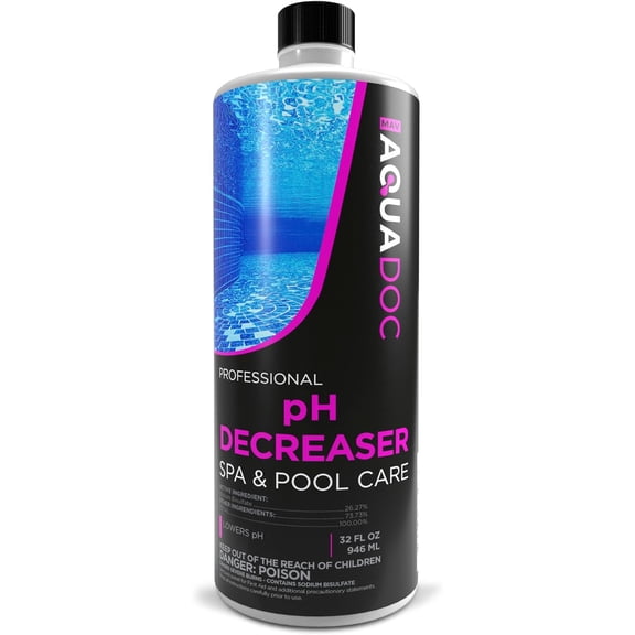 AquaDoc Hot Tub pH Decreaser - 32oz Spa Down for Water Balance Chemicals Made in USA