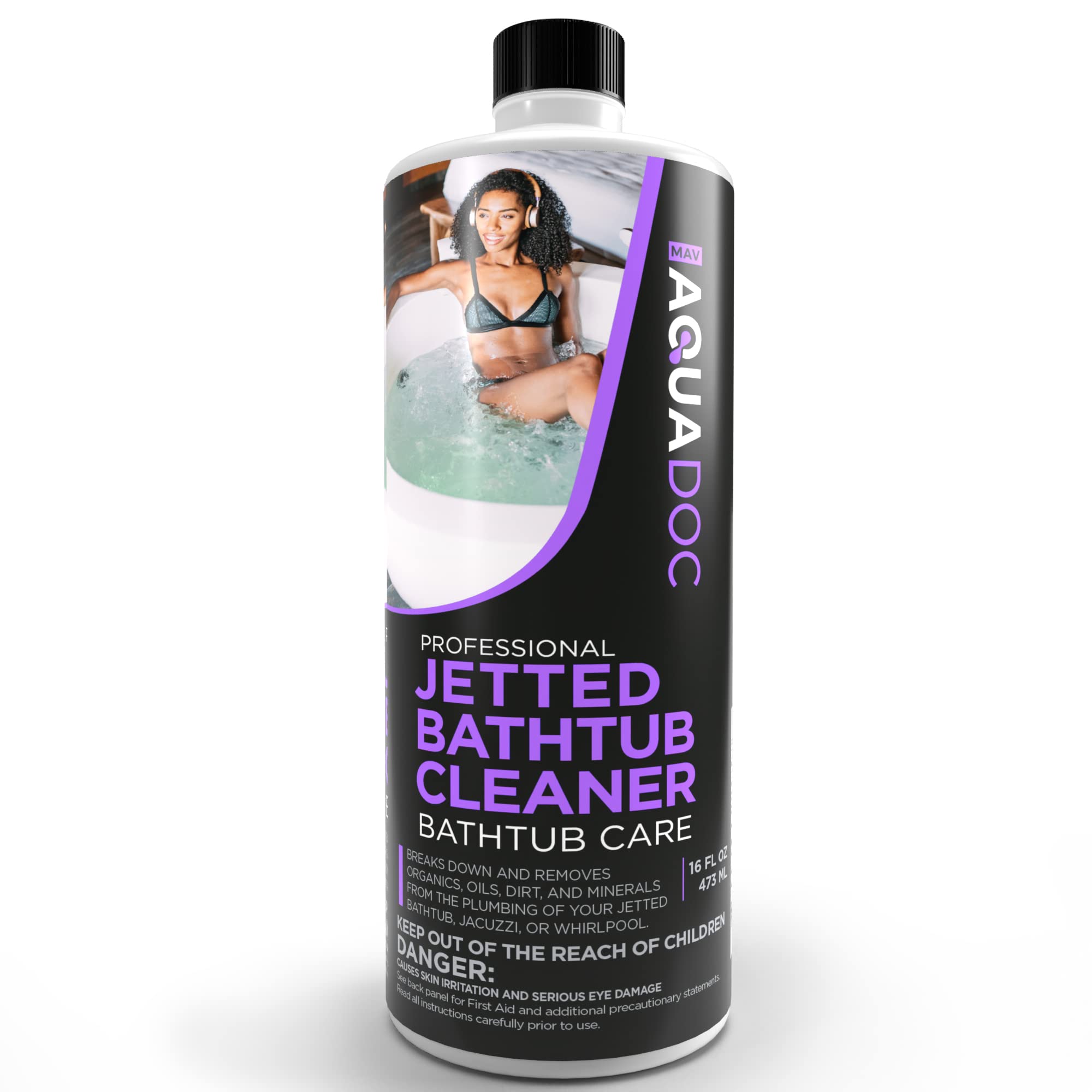 AquaDoc Jetted Bathtub Cleaner Bathtub Jet Cleaner & Spa Cleaner Chemical Fast Acting Jetted