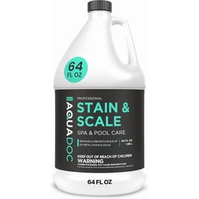 AquaDoc Pool & Spa Stain and Scale Control for Hot Tubs - 64oz - Pool Stain Remover that Helps Prevent & Remove Calcium, Iron, Copper & Rust Buildup - Made in USA