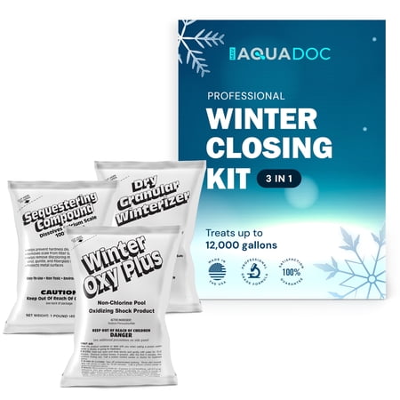 AquaDoc Pool Winter Closing Kit, Winterizing for Above Ground & Inground Pools, Up to 12,000 Gallons