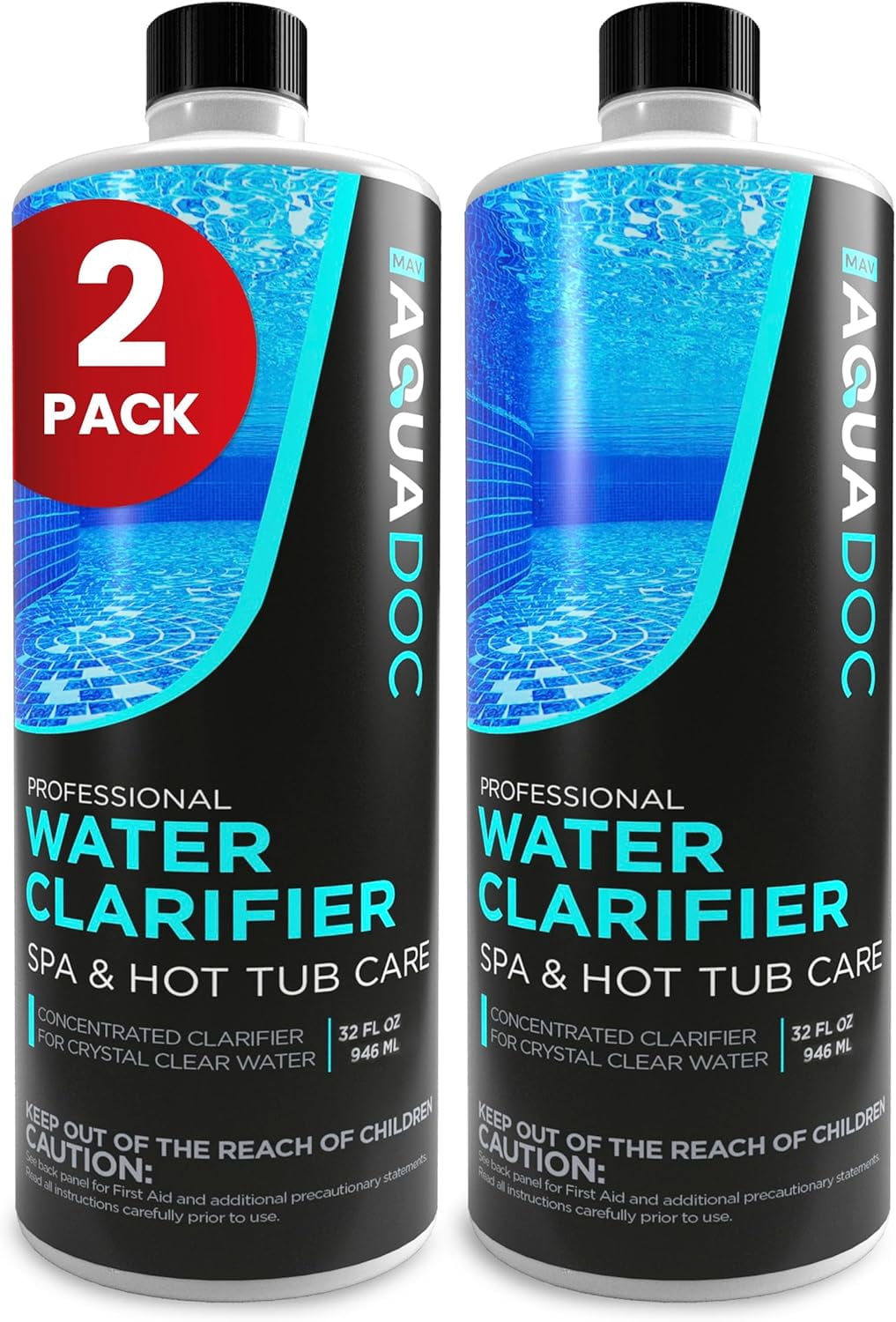 Wlmart Signs AquaDoc Spa Clarifier Hot Tub Cloudy Water Treatment 2 Pack 64 oz ...