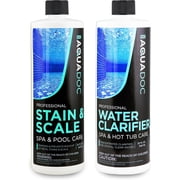 AquaDoc Spa Clarifier and Hot Tub Stain and Scale Control Bundle Liquid 64 oz