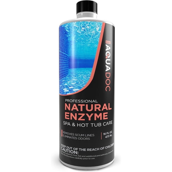 AquaDoc Spa Enzyme Water Treatment - 16oz Natural Hot Tub Cleaner & Clarifier for Balanced Made in USA