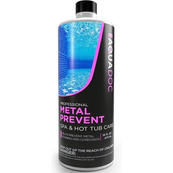 Spa Metal Control and Stain Protector to Protect Hot Tub Surfaces 16oz - Metal Gone Hot Tub Chemicals - AquaDoc