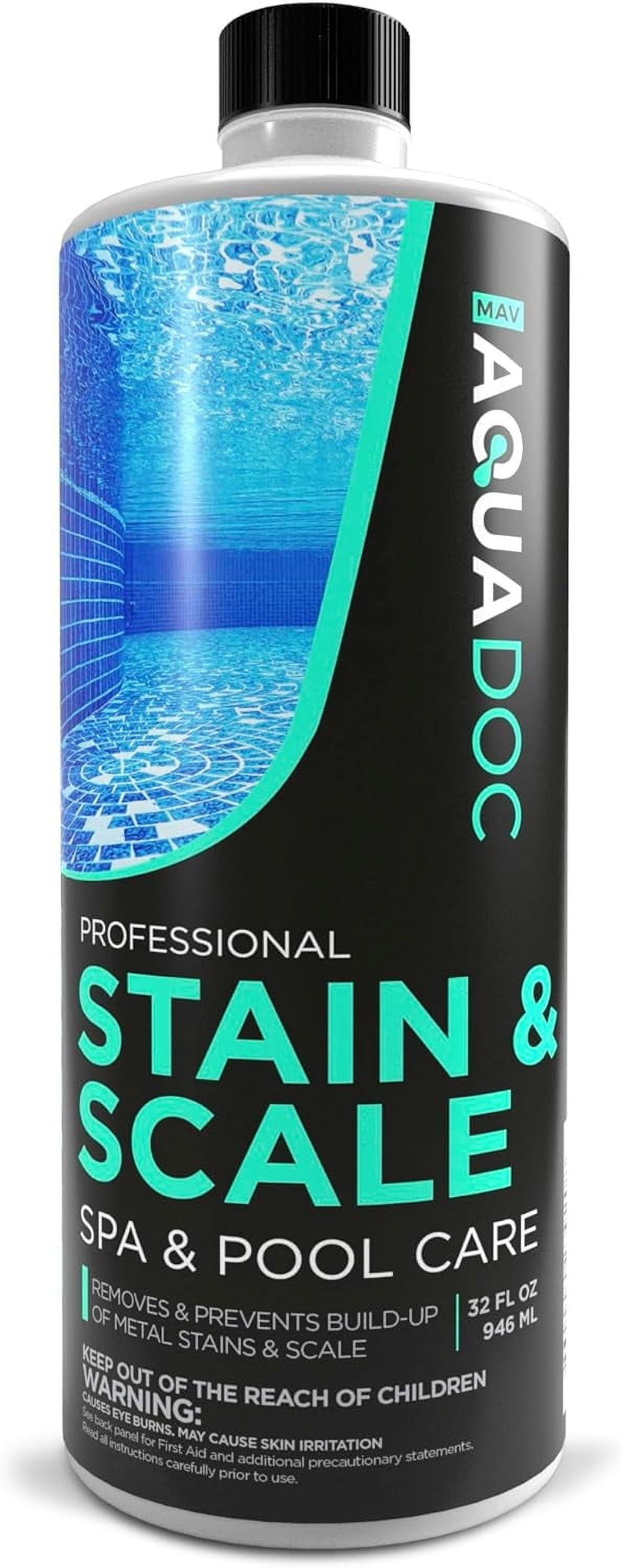 AquaDoc Spa Stain and Scale Control - Prevents \u0026 Removes Stains, Metal, and Scale in Hot Tubs, 32oz