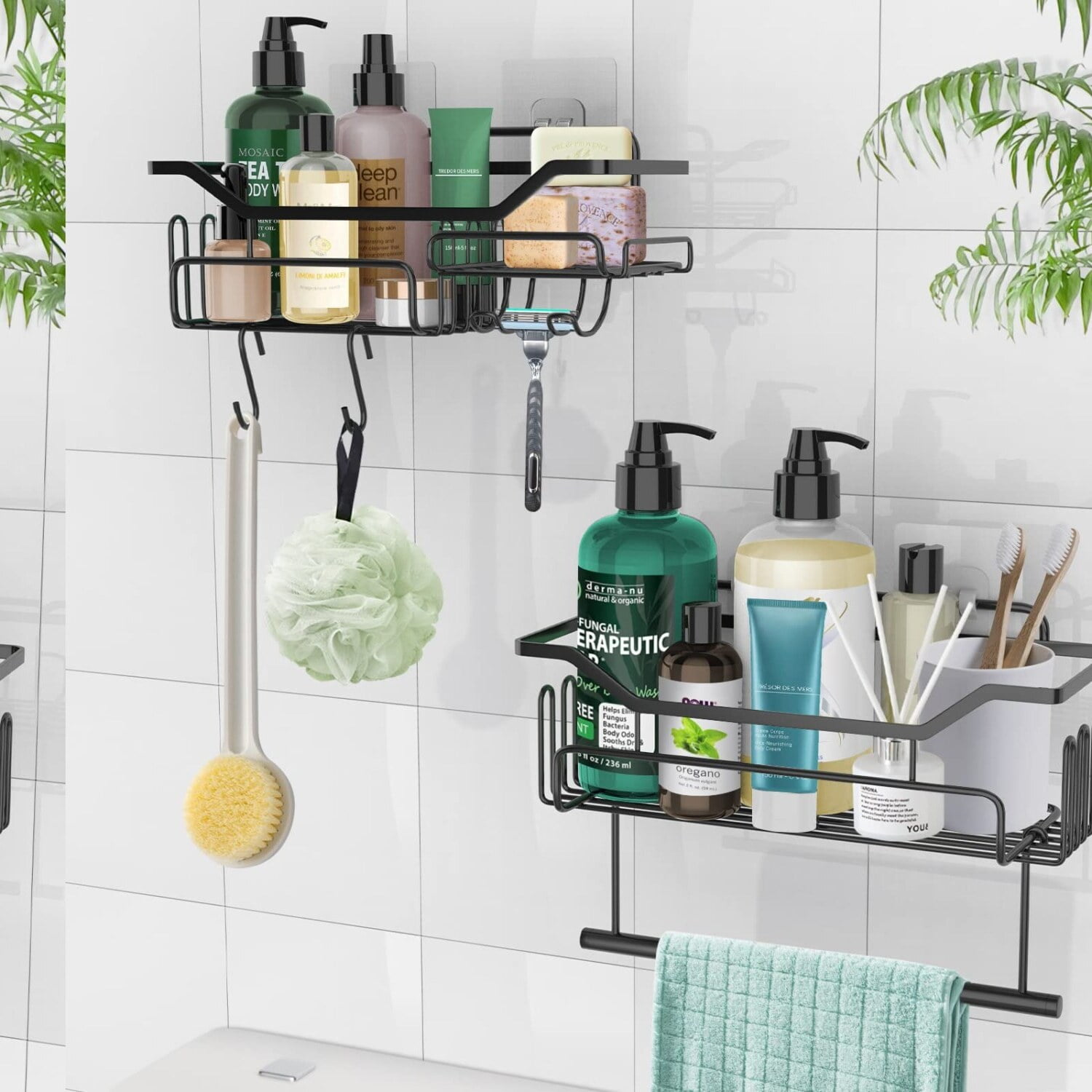 Shower Caddy Towel Bar