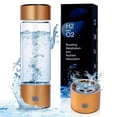 thumbnail image 1 of AquaHealth Portable Hydrogen Water Bottle Generator - 460mL Rechargeable Hydrogen Ionizer with SPE/PEM Technology for Home, Travel, Fitness & Gift (Gold), 1 of 3