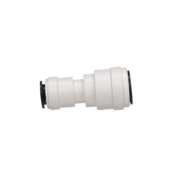 AquaLock Plastic Series, 1/2" x 3/8" OD Lead-Free Polysulfone Reducing Union Coupling, O-Ring, Quick Push-to-Connect Design, Tool-Free Installation