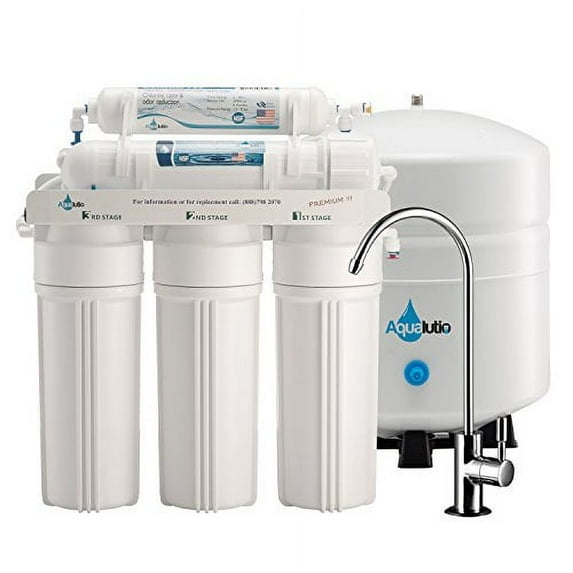 AquaLutio, Premium 5-Stage Reverse Osmosis Filtration Home System For Clean And Healthy Drinking Water Filter System 75 GPD, RO Water Filter System Under Sink & Designer Faucet - Easy Instructions