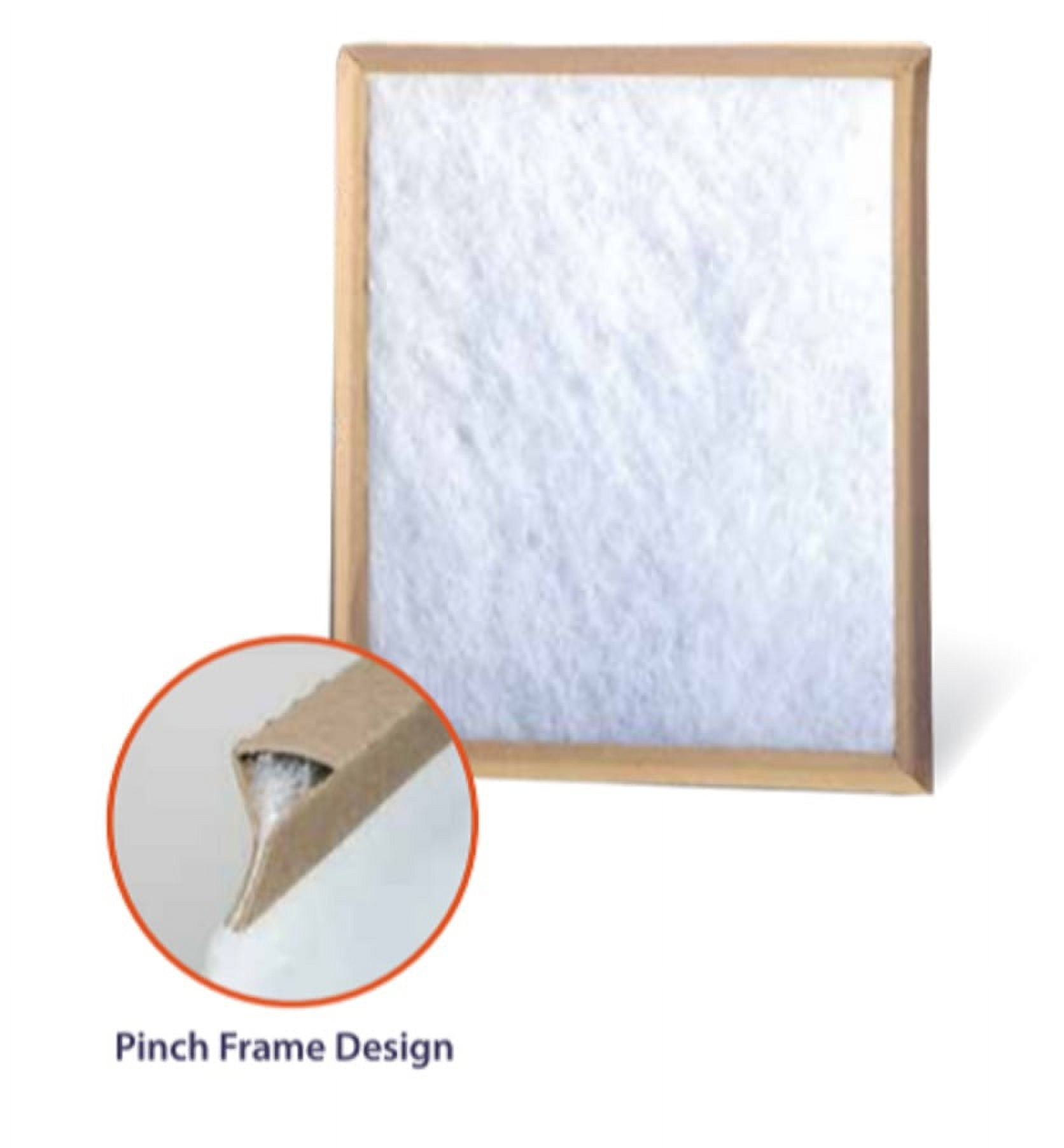 AquaNation 16x20x1 MERV 4 Polyester Fiberglass AC Furnace Air Filters, Disposable Throwaway Panel Filters, Clean Living Basic Dust (Lot of 12)