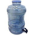 thumbnail image 1 of AquaNation BPA-Free Reusable Food Grade Safe Tritan Leak-Proof Plastic Water Bottle Spigot Gallon Jug Container With Handle - Made in USA (5 Gallon Big-Wide Mouth), 1 of 6