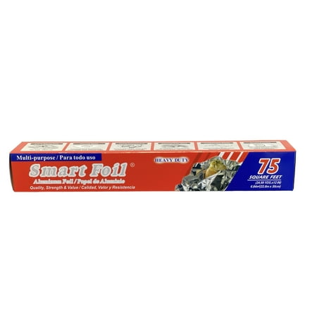 AquaNation Premium Aluminum Foil Wrap for Food | Heavy Duty Silver Foil | Enhance Culinary Adventures: BBQ, Roasting, Baking, Hair Coloring | Perfect for Commercial & Home Use | (1 Box) (12"X75FT)