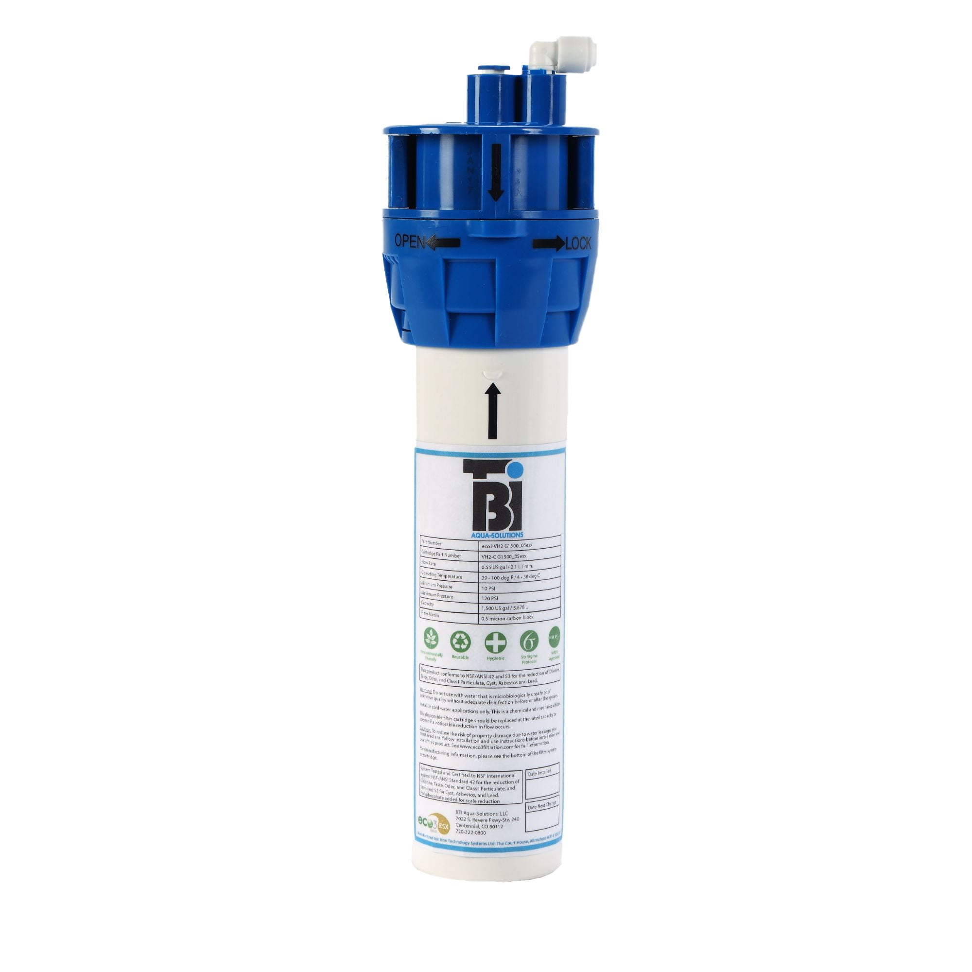 AquaNuTech White Plastic Three-Stage Filtration System