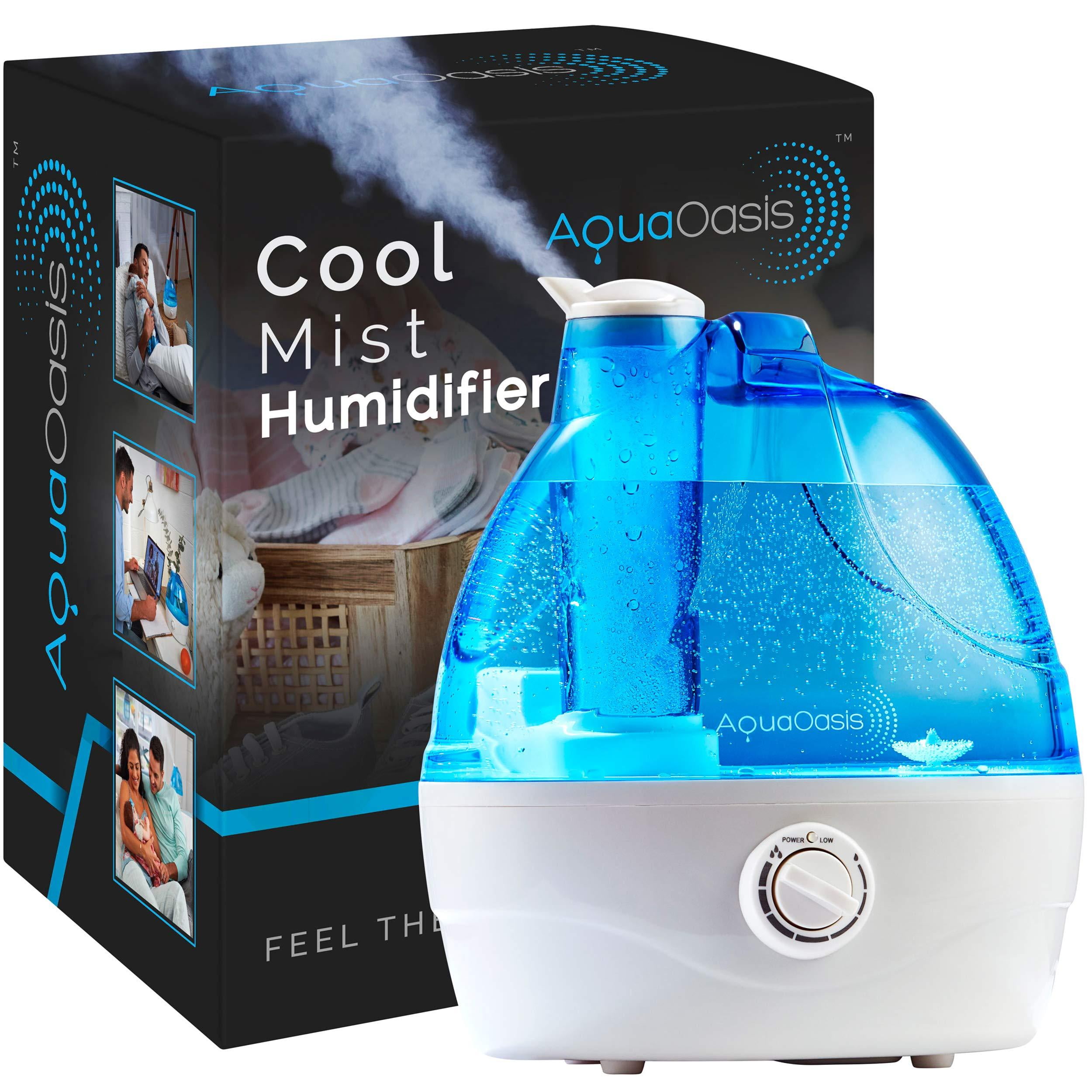 AquaOasis&trade; Cool Mist Humidifier {2.2L Water Tank} Quiet  Ultrasonic Humidifiers for Bedroom & Large room - Adjustable  -360&deg; Rotation Nozzle Auto-Shut Off Humidifier 