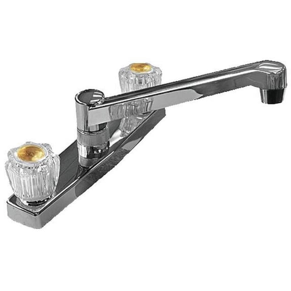 AquaPlumb 1551015 Two Handle Plastic Kitchen Faucet with Sprayer