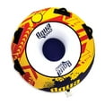 thumbnail image 1 of AquaPro Heavy Duty Nylon Deck Style Towable 1 Person Rider, Yellow and Red, 1 of 6