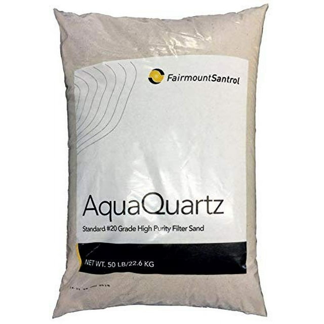 AquaQuartz50 Pool Filter 20Grade Silica Sand 50 Pounds, White