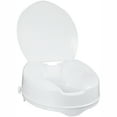 thumbnail image 1 of AquaSense Raised Toilet Seat with Lid, White, 4" Height, for Standard Non-Elongated Toilets, weight up to 300 lbs, 1 of 5