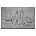 thumbnail image 1 of AquaShield Bungalow Flooring Hello Doormat, Medium Grey, 1 of 1