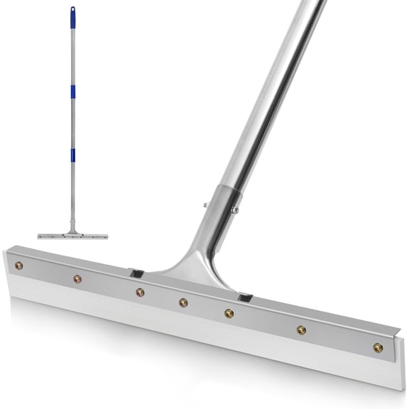 AquaSlide MiniPushPro 18-Inch Epoxy Squeegee for Shop & Concrete Floors, Tile Floor Wiper with Rubber Blade, Jalador de Agua para Piso