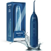 AquaSonic Icon Electric Water Flosser - 150ml Tank, Cordless Rechargeable, Waterproof, Portable Oral Irrigator - Navy