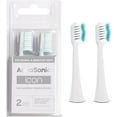 thumbnail image 1 of AquaSonic Icon Replacement Brush Heads - ADA Approved, Micro-Vibrations Technology, Multi-Length Bristles, Easy Replacement - For Normal & Sensitive Teeth | 2 Brush Heads (White), 1 of 6