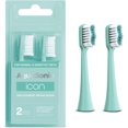 thumbnail image 1 of AquaSonic Icon Replacement Brush Heads - ADA Approved, Micro-Vibrations Technology, Multi-Length Bristles, Easy Replacement - For Normal & Sensitive Teeth | 2 Brush Heads (Green), 1 of 7