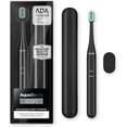 thumbnail interactive-video image 1 of AquaSonic Icon Slim Electric Toothbrush - For Adults and Kids, Magnetic Holder, Travel Case, Rechargeable (Black), 1 of 9