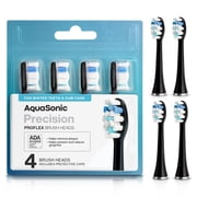AquaSonic Precison ProFlex 4-pk Replacement Brush Heads Black