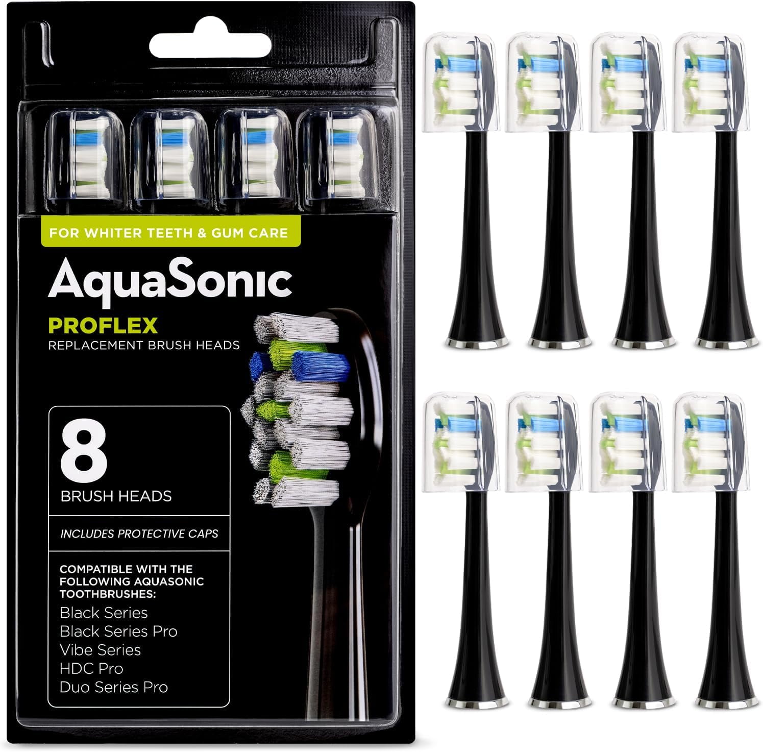 AquaSonic Toothbrush Replacement Heads Dupont Engineered ProFlex