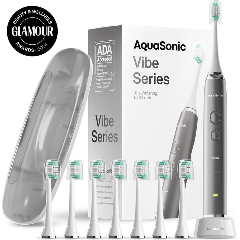 Aquasonic Premium Electric Toothbrush, Rechargeable, 4 Modes, 8
