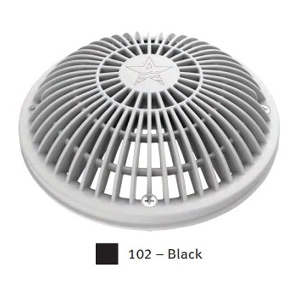 AquaStar 8MF102 8" Round MoFlow Suction Outlet Cover and Mud Frame - Black