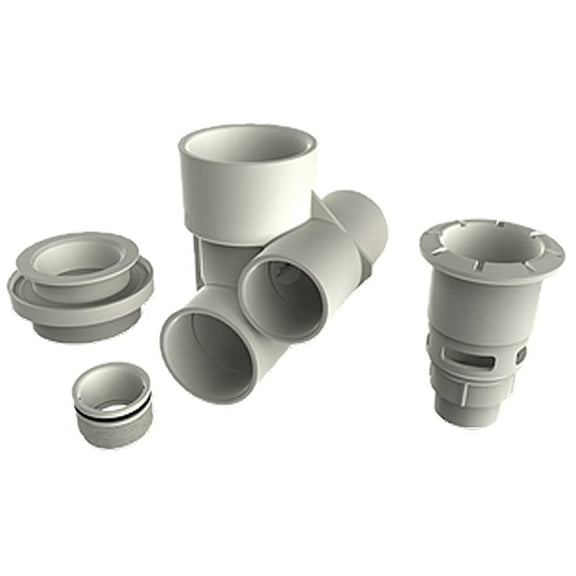 AquaStar ATG105 AquaThunder Spa Jet 2.5'' Gunite Jet Body Assembly - Dark Gray