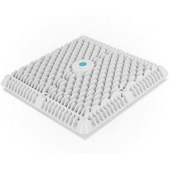 AquaStar WAV12WR101 12" Square Wave Suction Outlet Cover with Vented Riser Ring