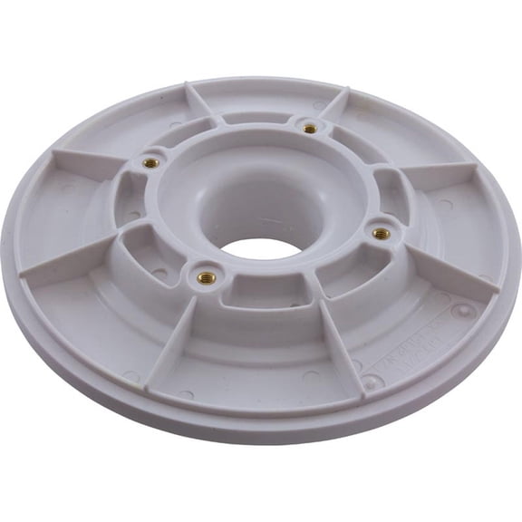 Wall Fitting, 6" dia, 1-7/8"hs, 1-1/2"mpt Extended, White